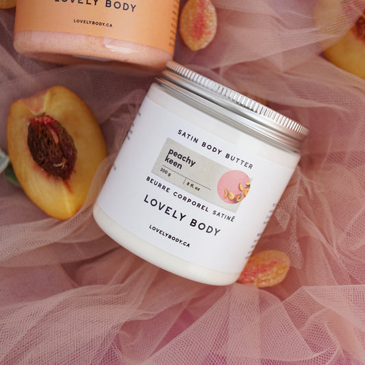 Peachy Keen Satin Body Butter - Peach, Honey, Amaretto