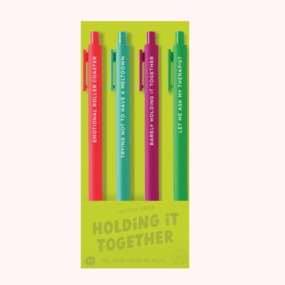 Assorted Colour Themed Jotter Gel Pens - Pack of Four