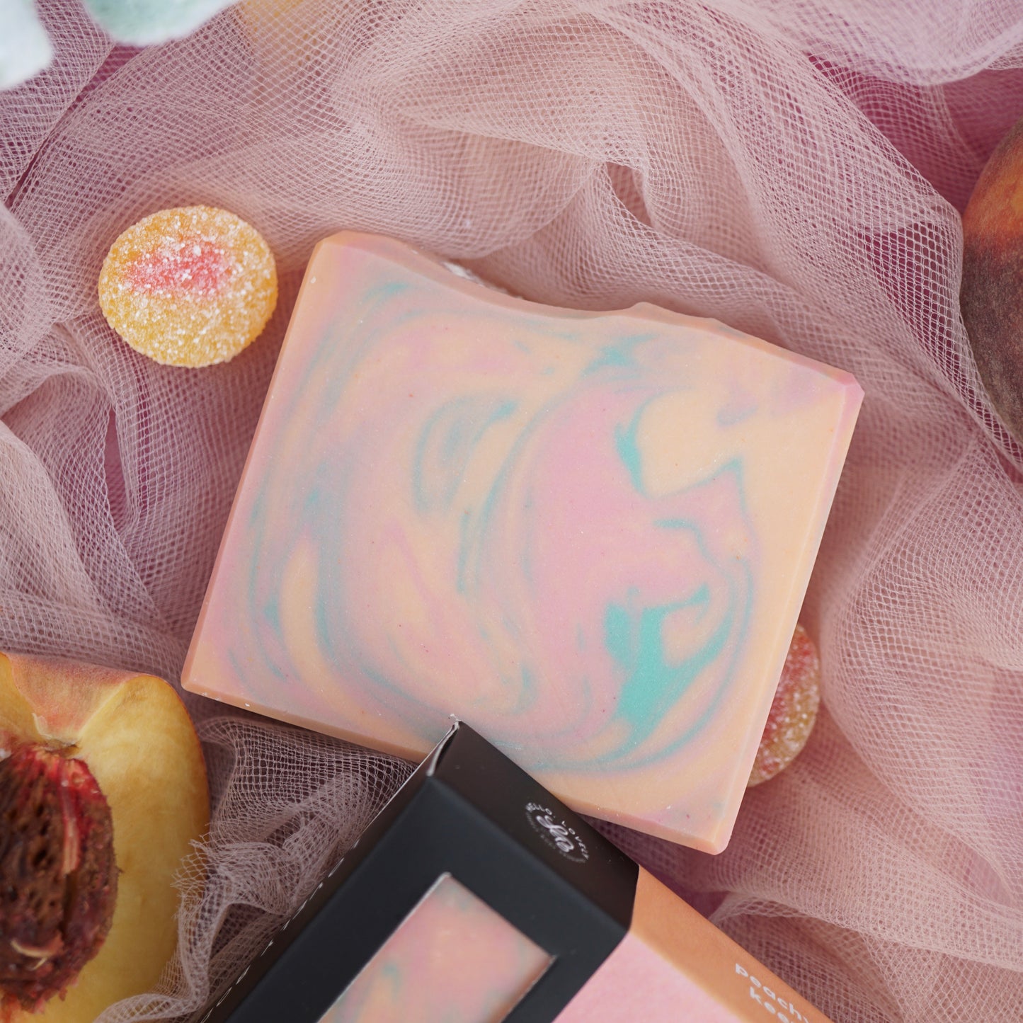 Peachy Keen Cold Process Soap - NEW Scent Peach, Honey, Amaretto