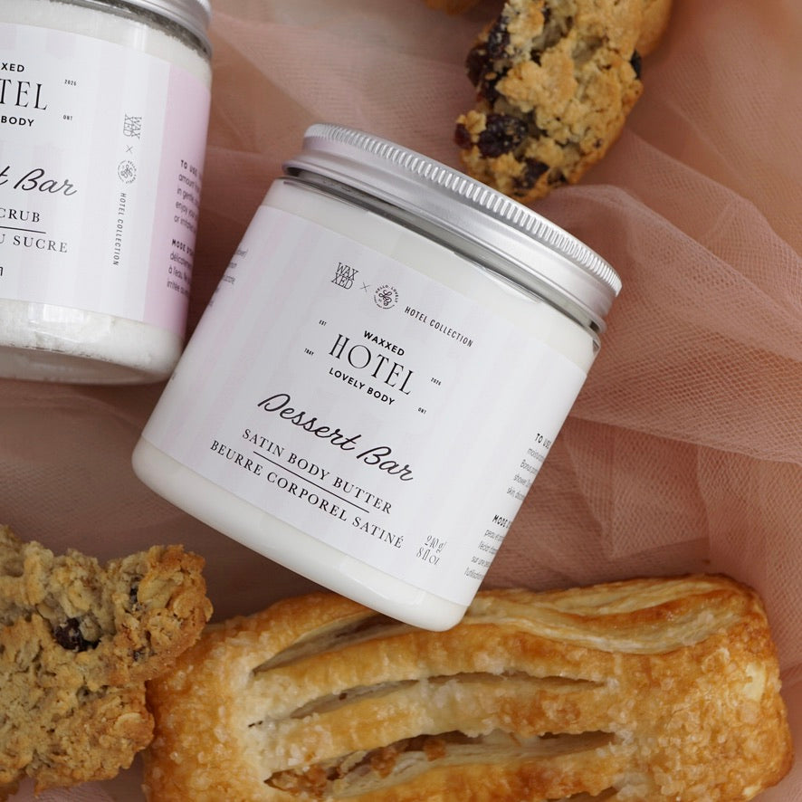 Dessert Bar Satin Body Butter - Vanilla Glaze, Marzipan, Honeycomb - NEW Hotel Collection