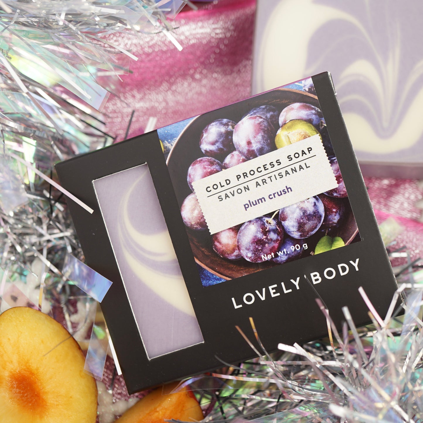 Plum Crush Cold Process Soap - NEW Holiday Scent - Black Amber, Plum, Vanilla Woods