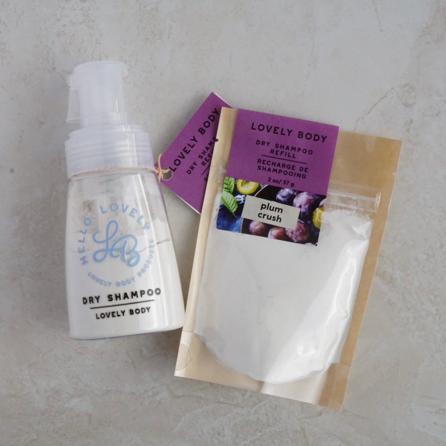 Plum Crush Dry Shampoo Refills & Bottles