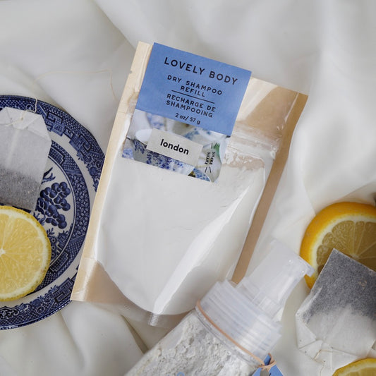 London Dry Shampoo Refills & Bottles - NEW Black Tea, Bergamot, Lemon Peel, Lavender