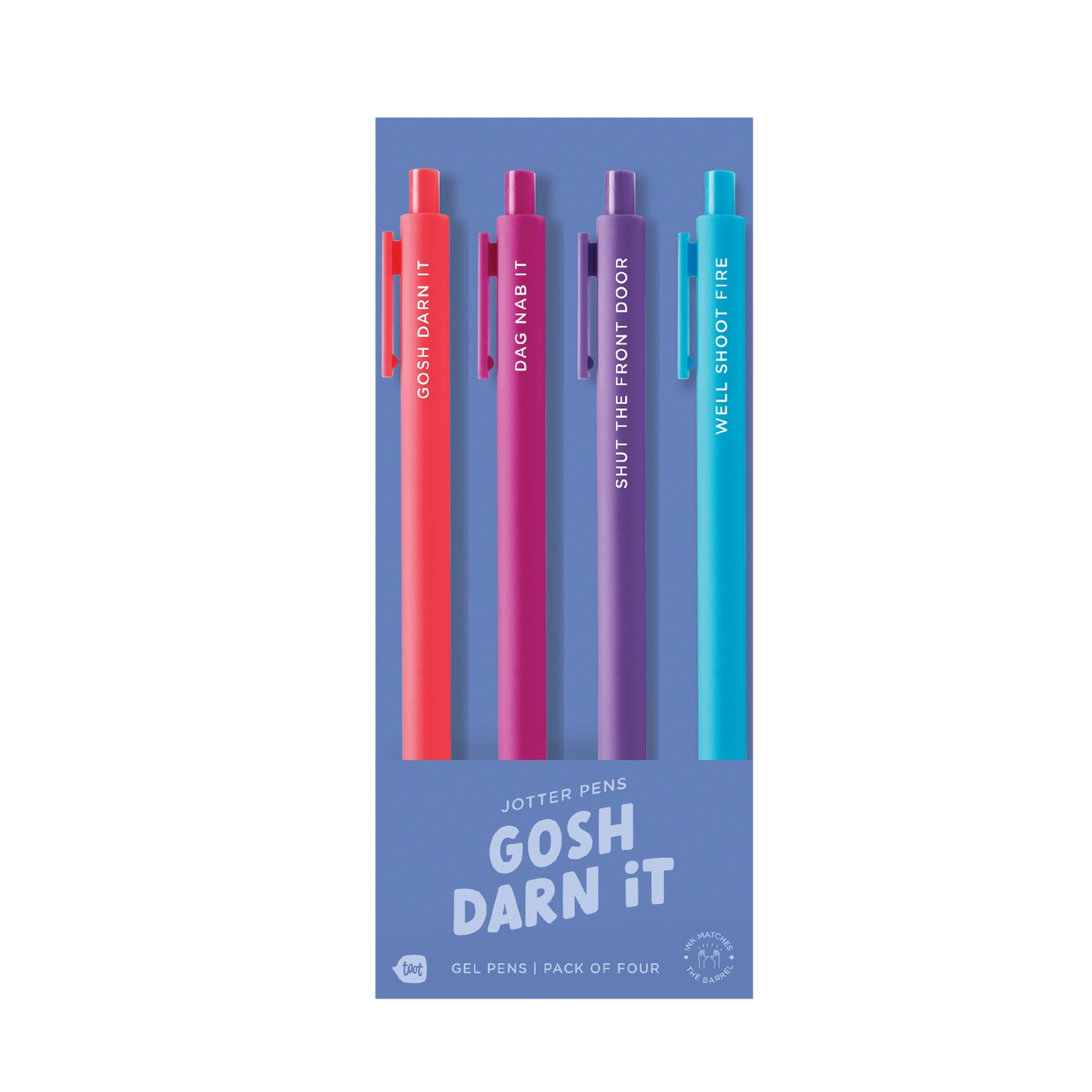 Assorted Colour Themed Jotter Gel Pens - Pack of Four