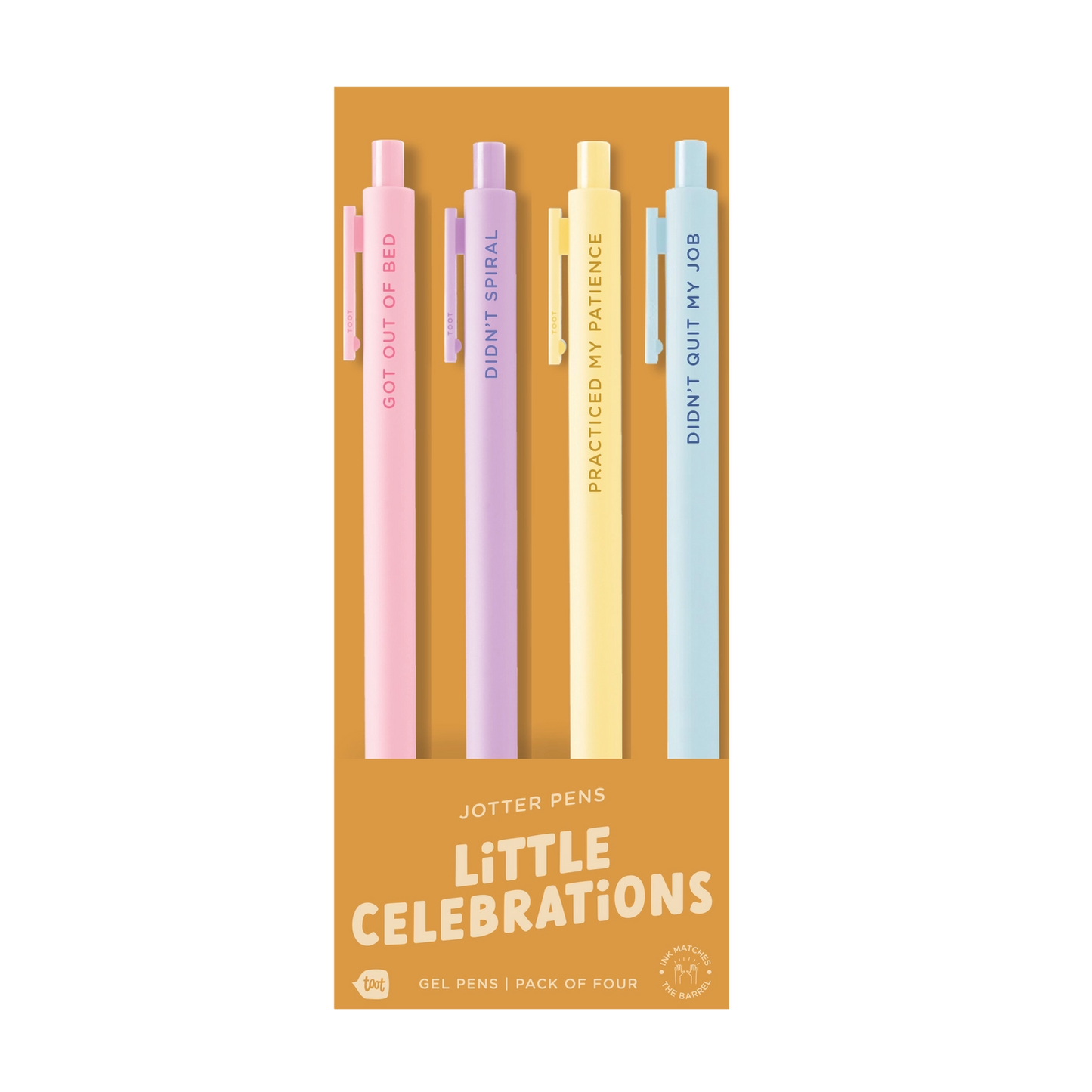Assorted Colour Themed Jotter Gel Pens - Pack of Four