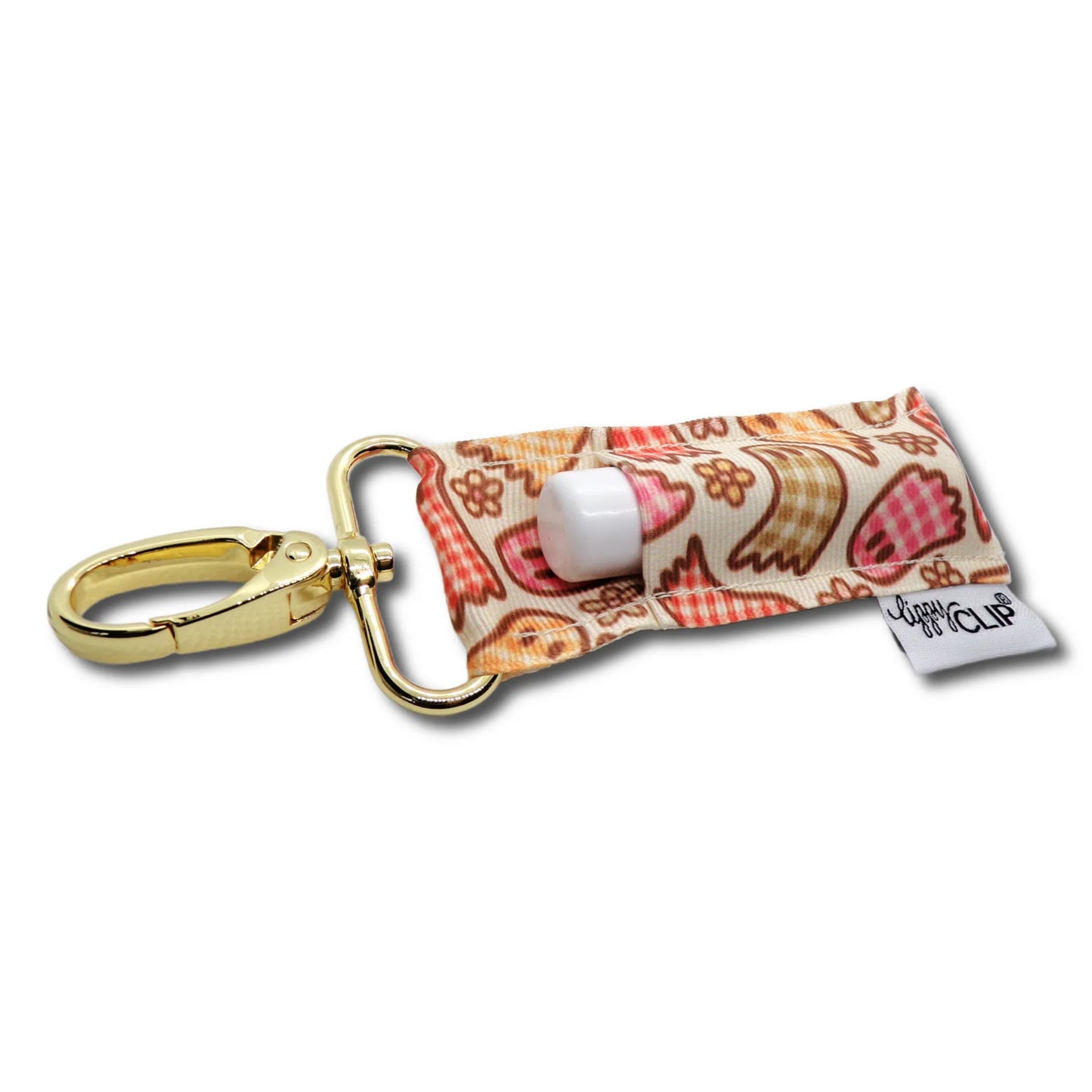 Halloween/ Fall Lippy Clips - Assorted Pattern Keychain Lip Balm Holders