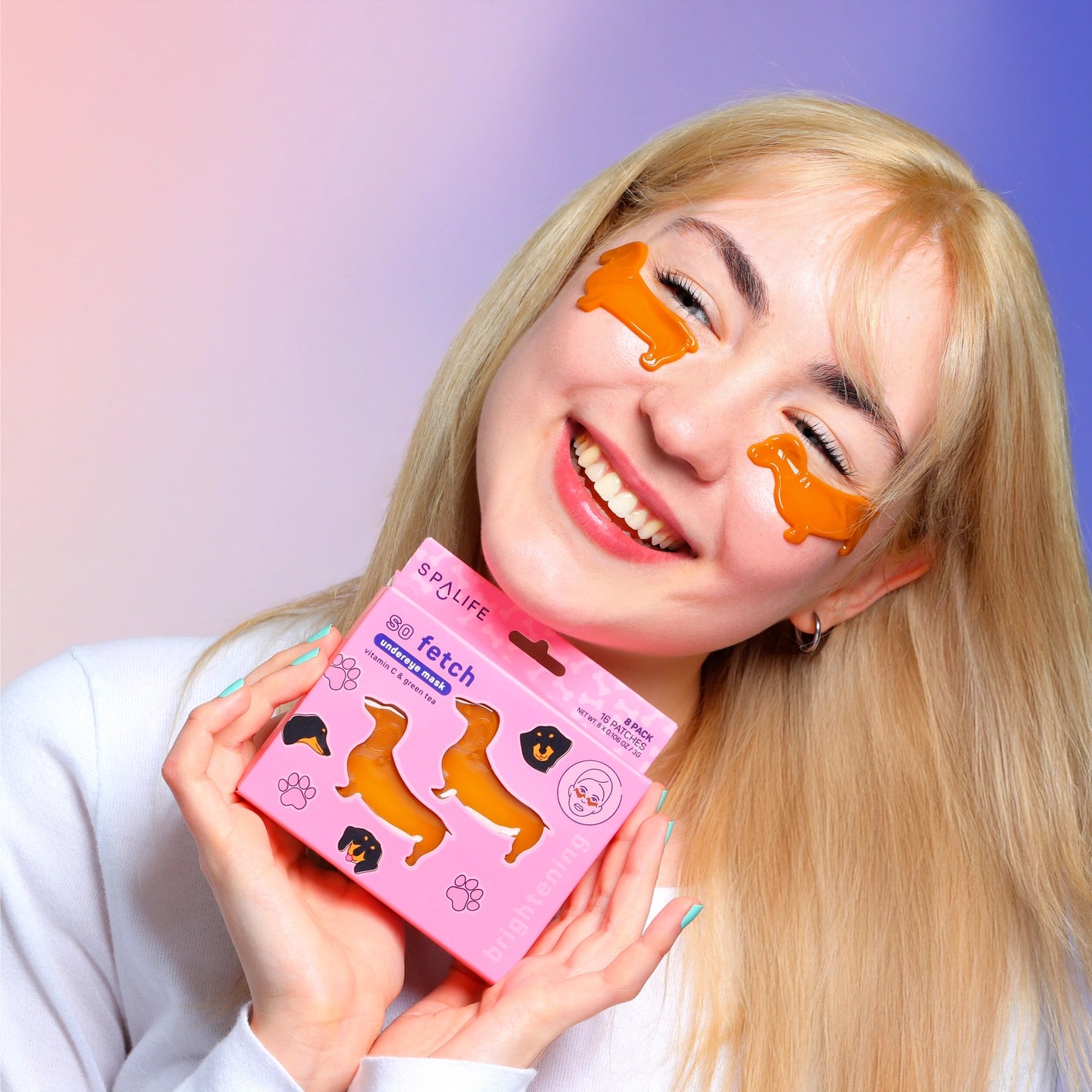 So Fetch Brightening Under Eye Masks - 8 Pack (Doggie Shaped)