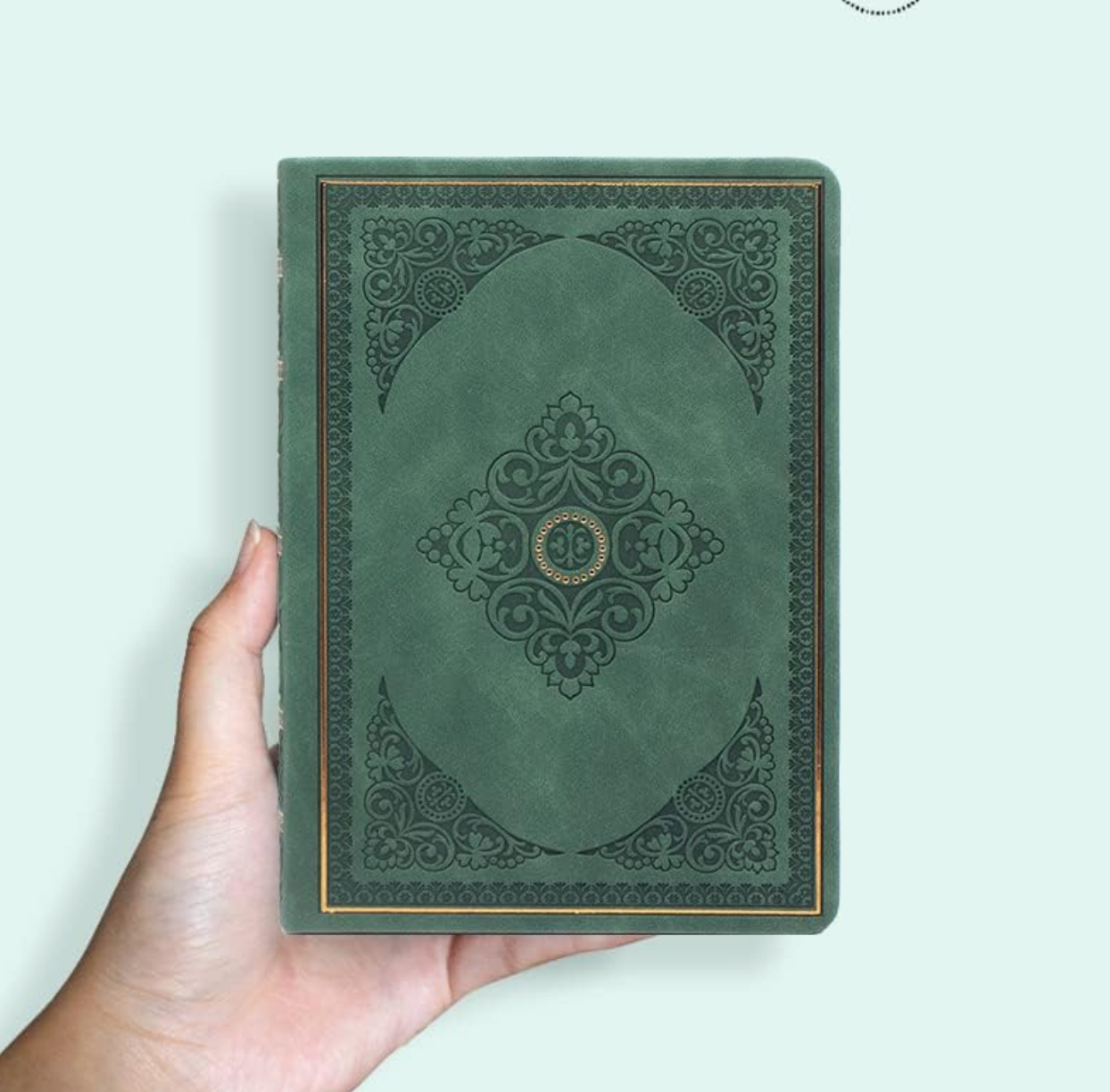Vintage Style Diary - Gilded Edge Vegan Leather Journal Designed in Canada