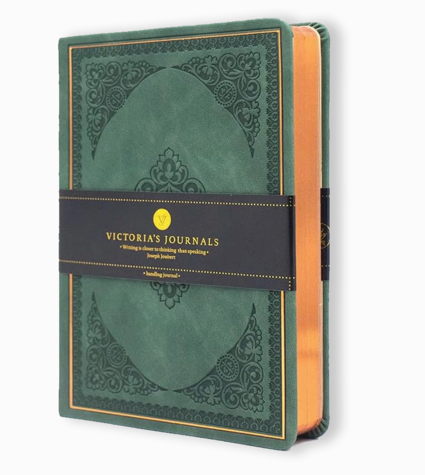 Vintage Style Diary - Gilded Edge Vegan Leather Journal Designed in Canada