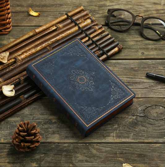 Vintage Style Diary - Gilded Edge Vegan Leather Journal Designed in Canada