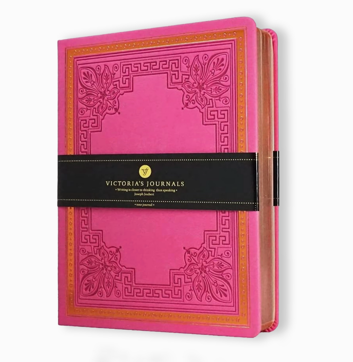 Vintage Style Diary - Gilded Edge Vegan Leather Journal Designed in Canada