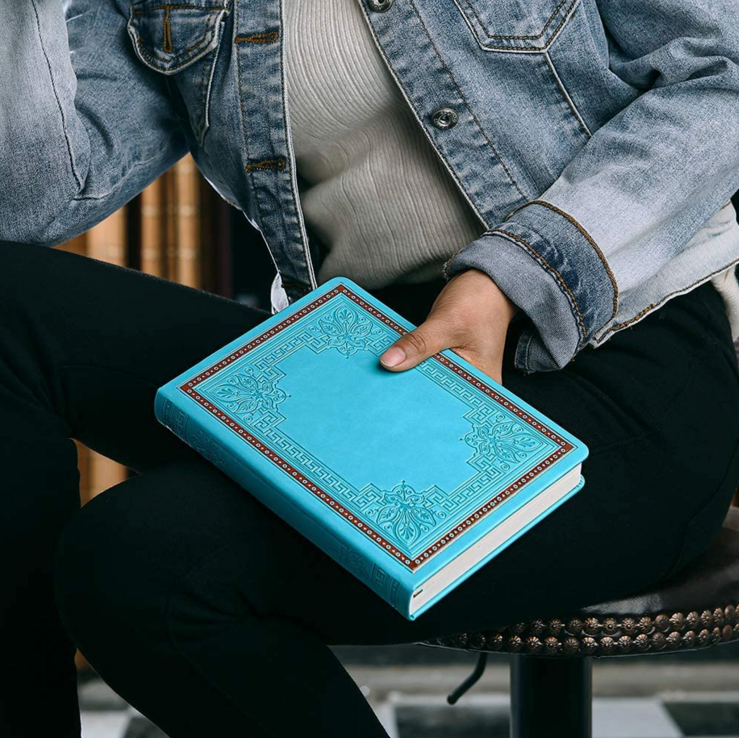 Vintage Style Diary - Gilded Edge Vegan Leather Journal Designed in Canada
