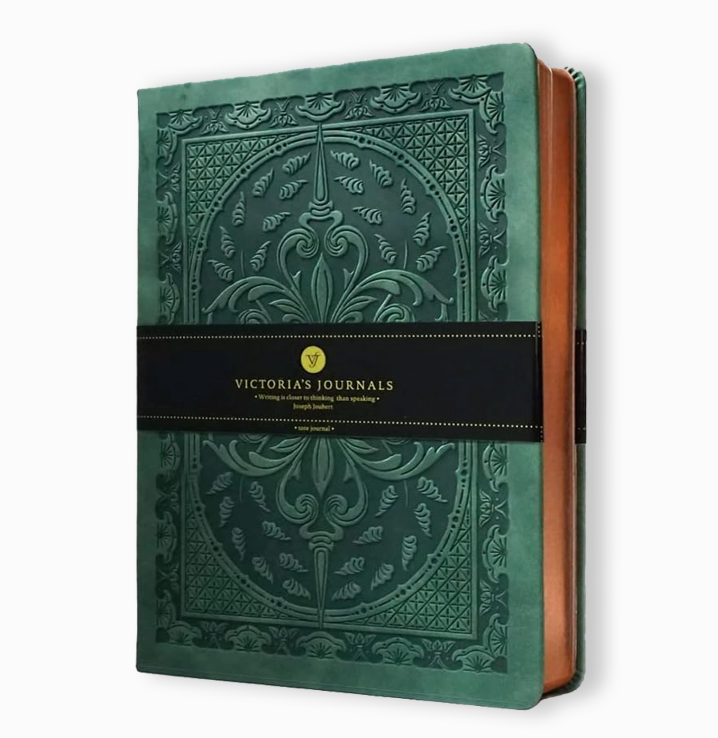 Vintage Style Diary - Gilded Edge Vegan Leather Journal Designed in Canada