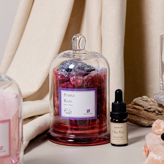 SALE Purple Rain Amethyst Gemstone Diffuser - Lavender, Jasmine, Lily, Musk
