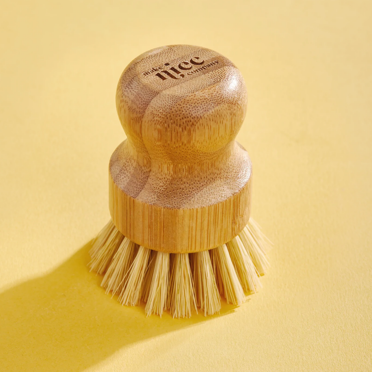 Dish Scrubber Brush - Vegan Tampico Bristles, Beechwood