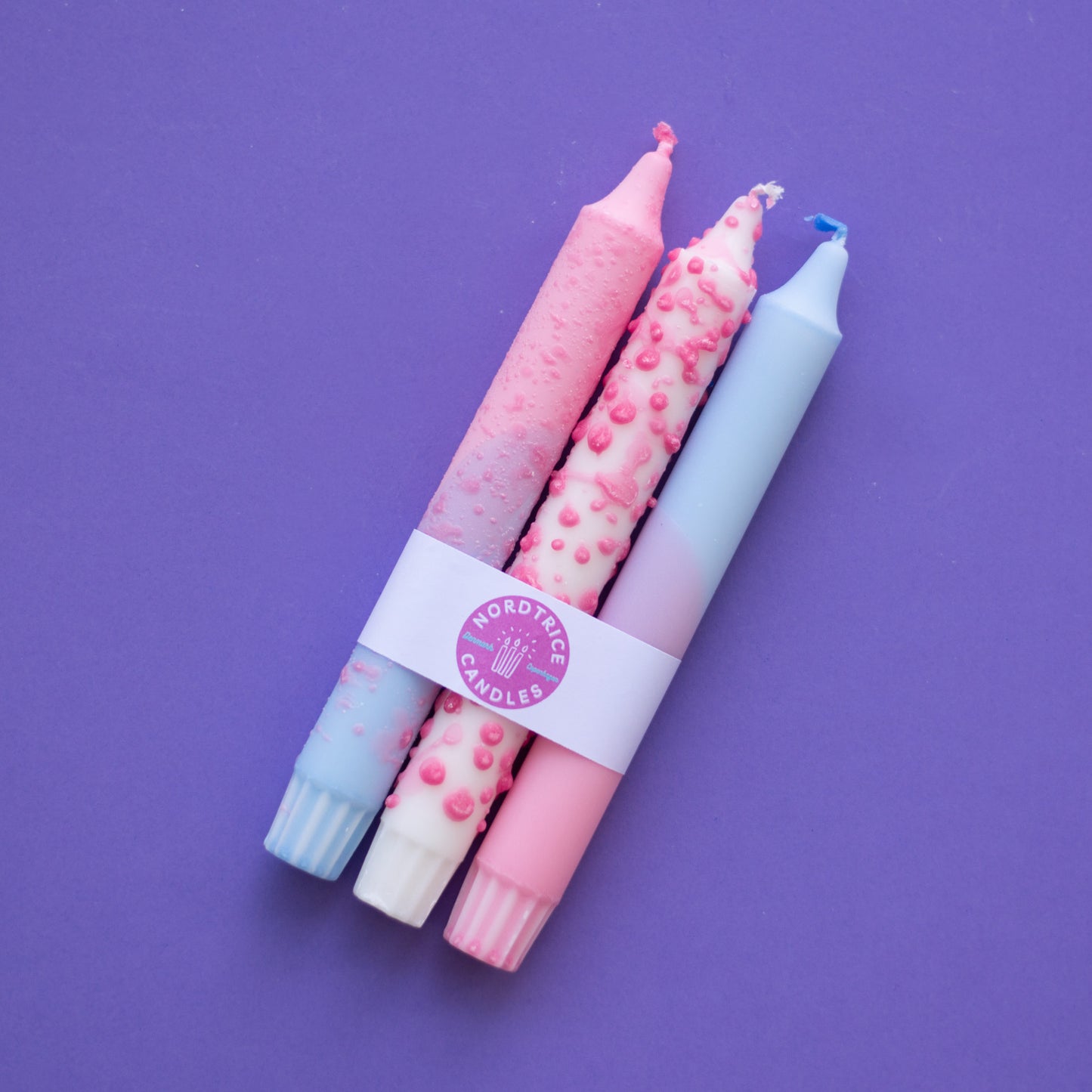 Party Candle Tapers - Pure Vegetable Wax, Hand-Dipped in Denmark