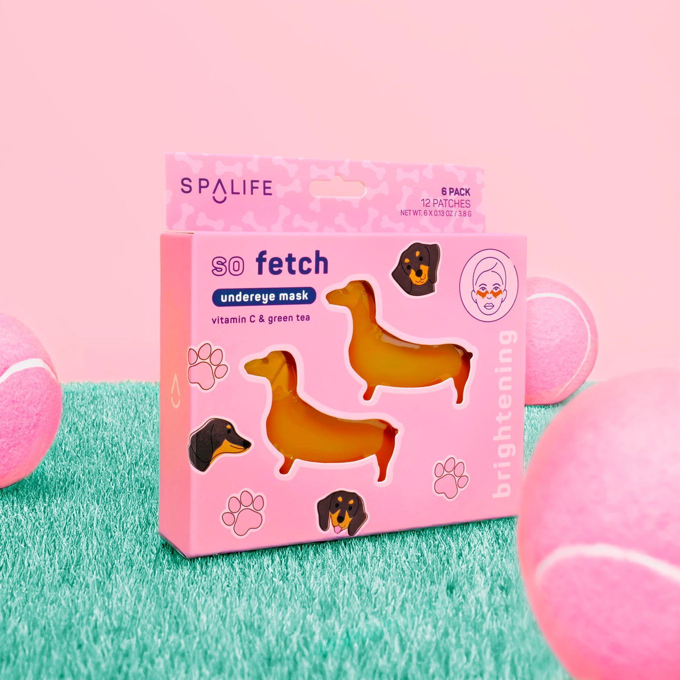 So Fetch Brightening Under Eye Masks - 8 Pack (Doggie Shaped)
