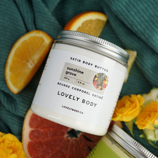 Sunshine Grove Body Butter - With Silk Protein, Shea Butter, Avocado Oil