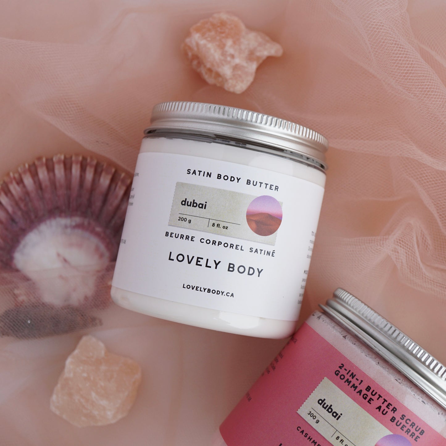 Dubai Satin Body Butter - NEW Cashmere, Pink Poppy, Spun Sugar