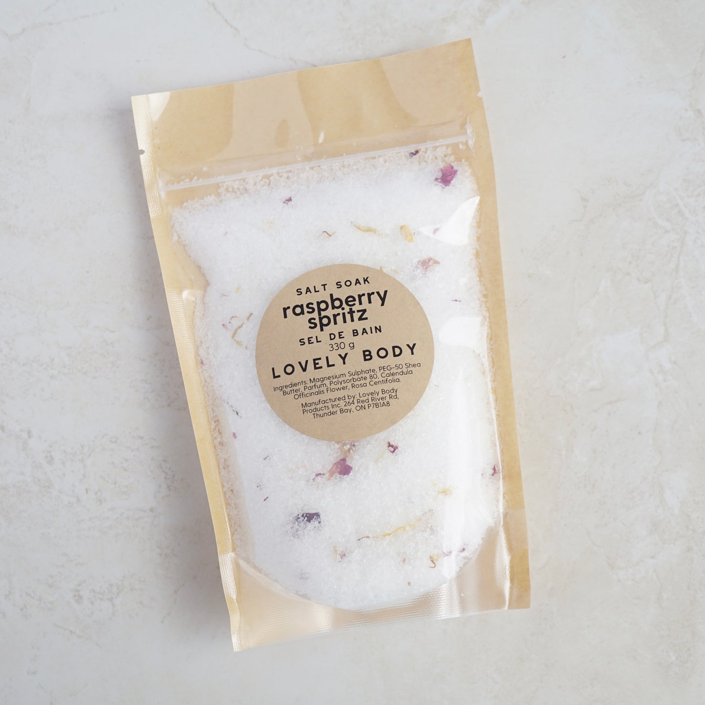 Raspberry Spritz Salt Soak - With Rose and Calendula