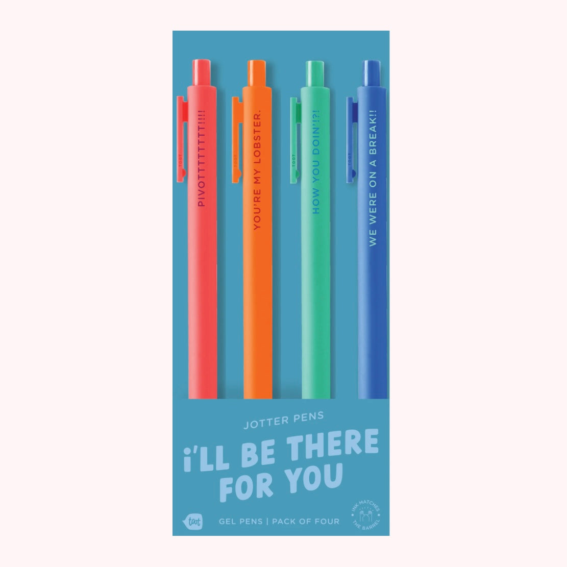 Assorted Colour Themed Jotter Gel Pens - Pack of Four