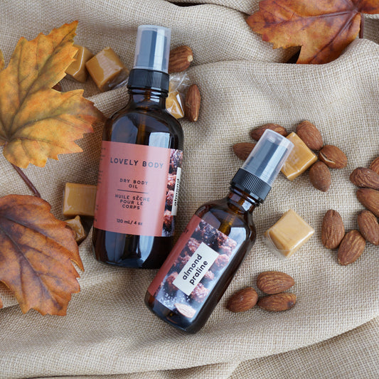 Almond Praline Dry Body Oil - Spray Lightweight Moisturizer & Personal Fragrance