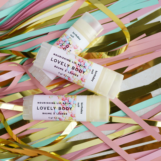 Birthday Suit Nourishing Lip Balm - Cake and Frosting Flavour
