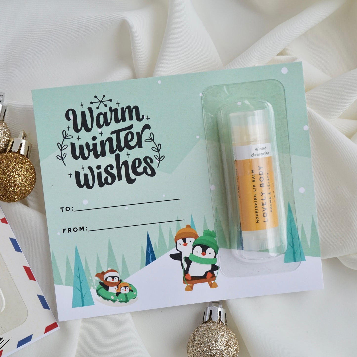 Holiday Lip Balm Cards - Locally Designed