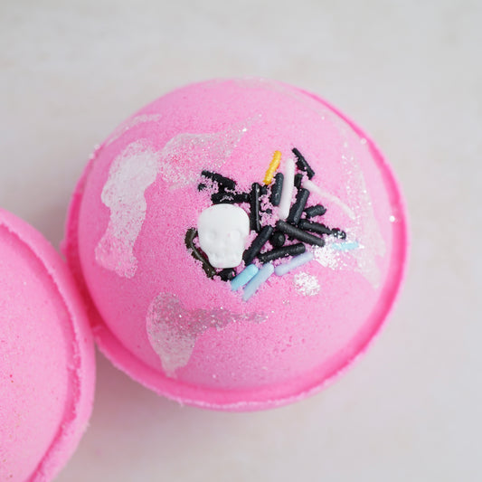 Sugar Skull Buttermilk Bath Bomb - Pink Cotton Candy Scent