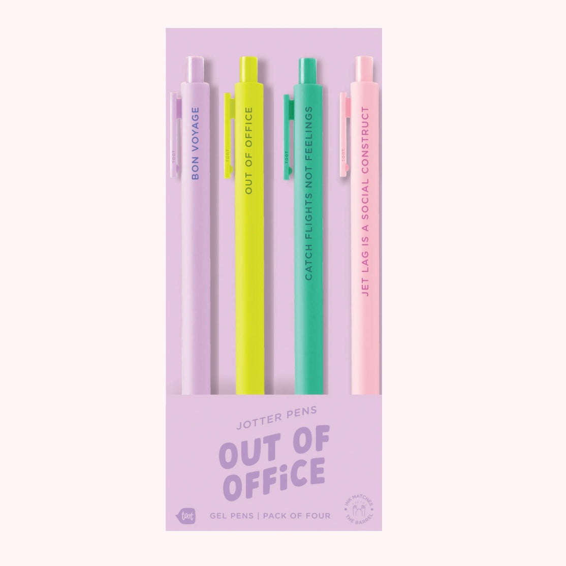 Assorted Colour Themed Jotter Gel Pens - Pack of Four