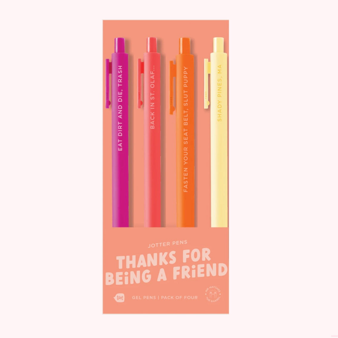 Assorted Colour Themed Jotter Gel Pens - Pack of Four