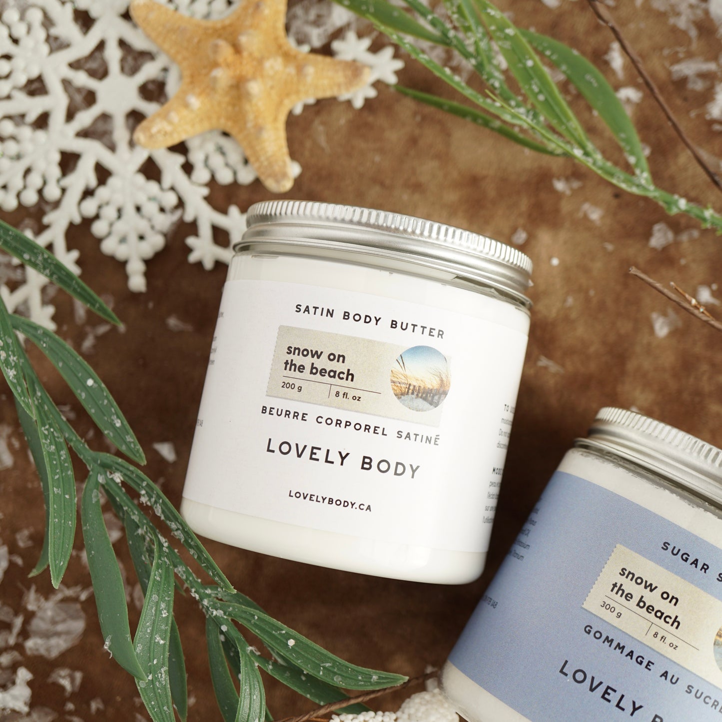 Snow on the Beach Satin Body Butter - NEW Winter Scent - Frosted Eucalyptus, Sea Salt, Cool Mint
