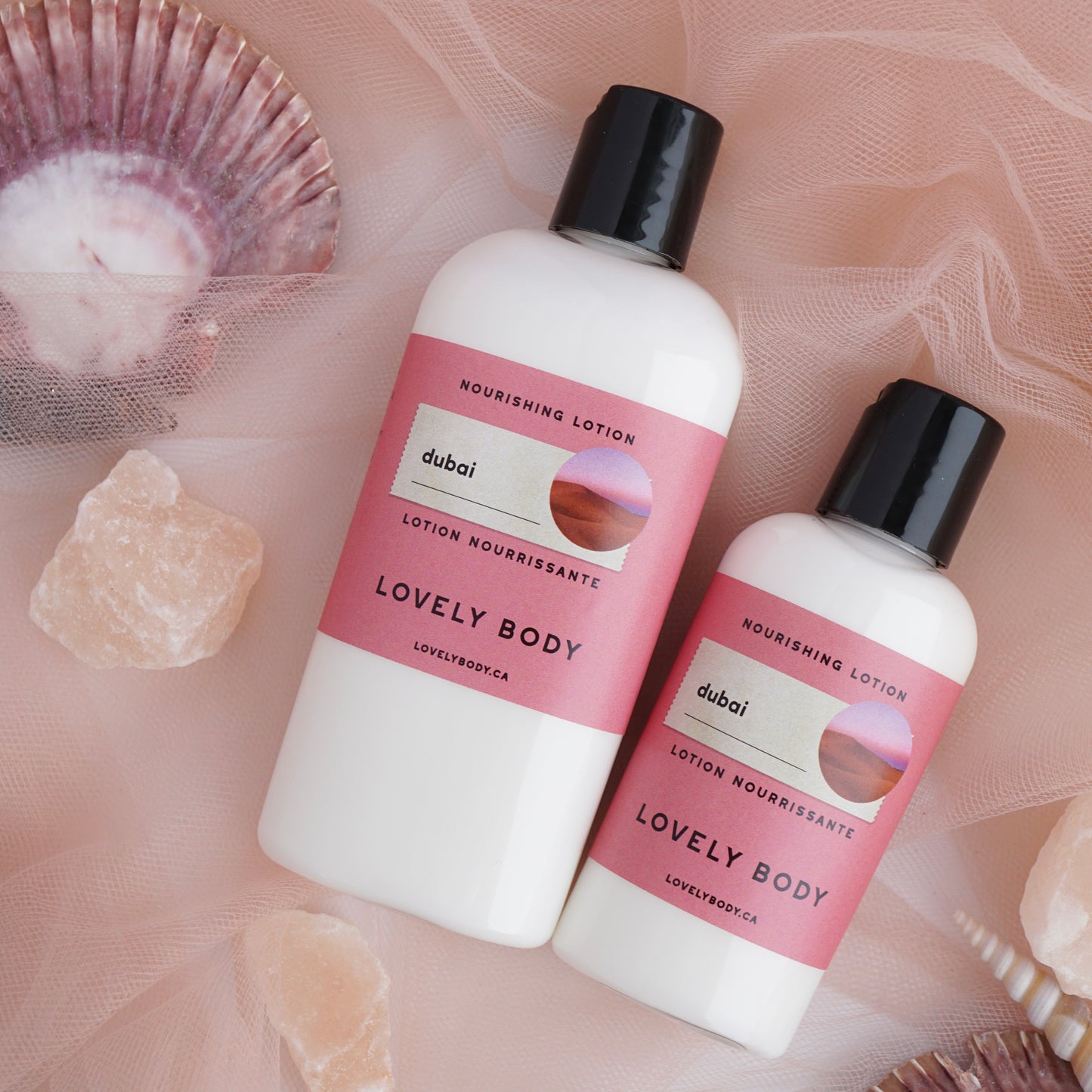 Dubai Nourishing Lotion - NEW Cashmere, Pink Poppy, Spun Sugar