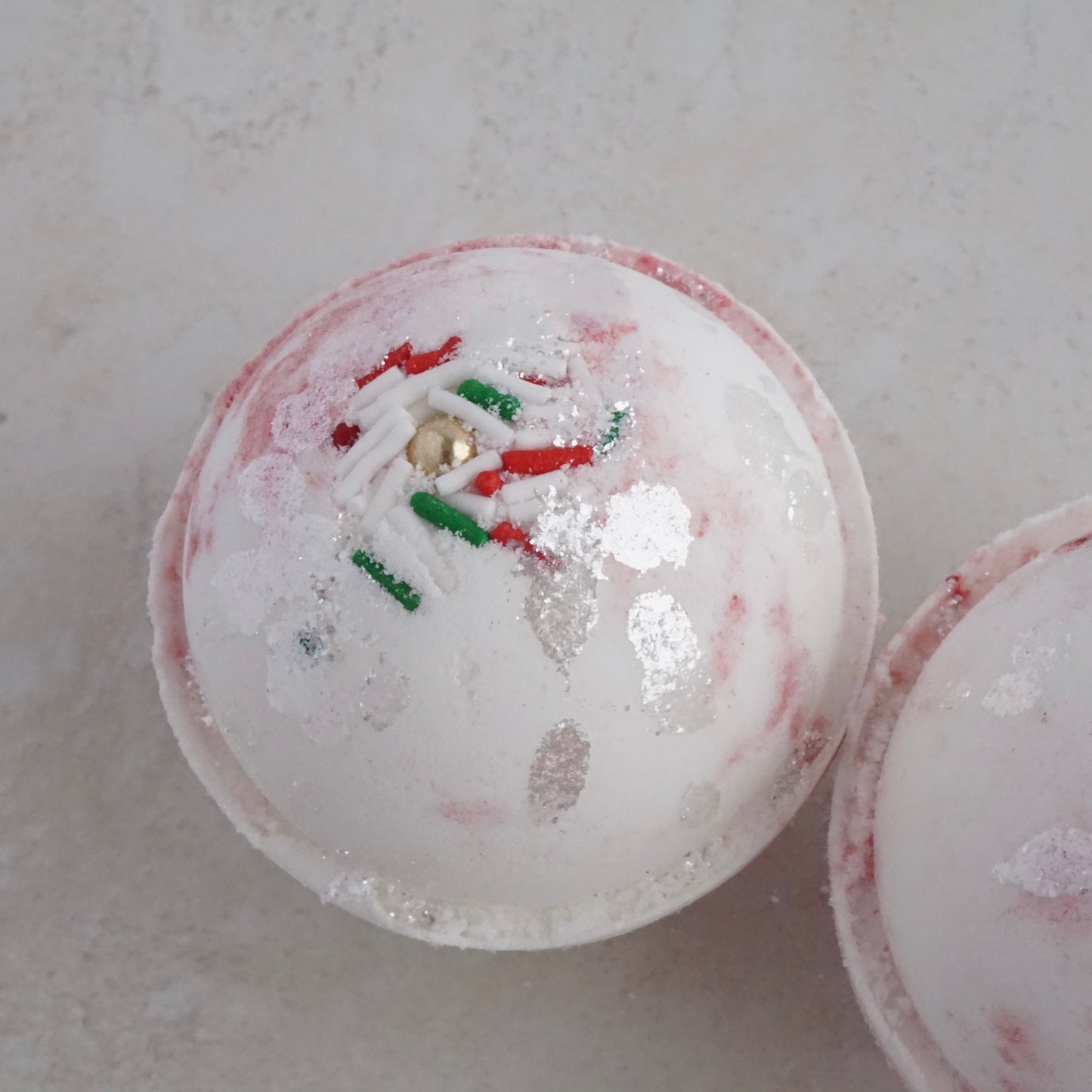 Crushed Candy Cane Butter Bath Bomb