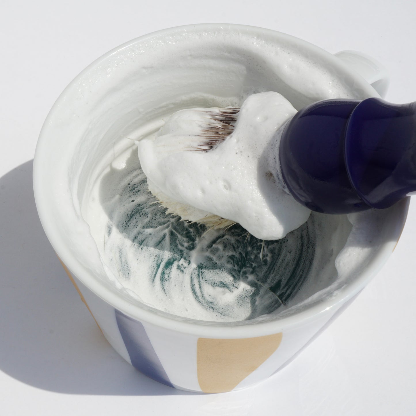 Shaving Soap in Ceramic Mug with Shave Brush and Aftershave Lotion - Father's Day Set
