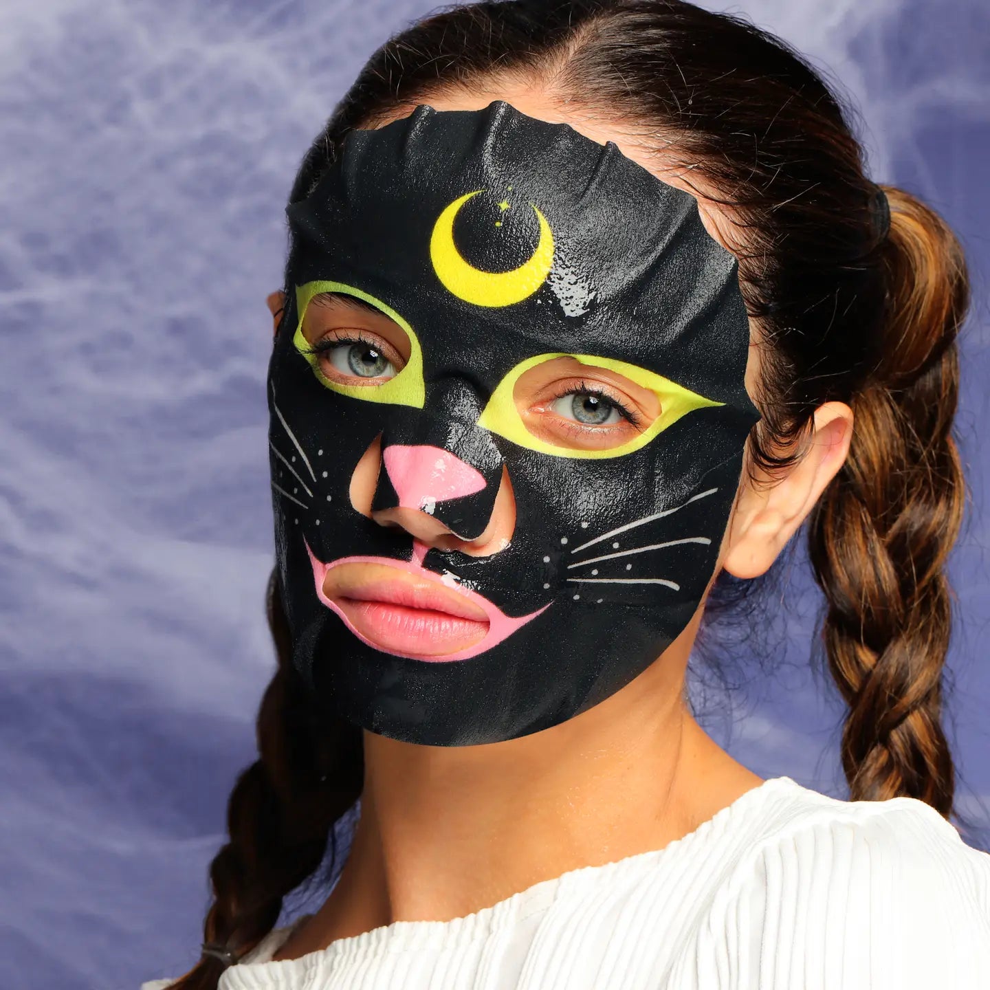 Cat-Tastic Glow Halloween Sheet Mask