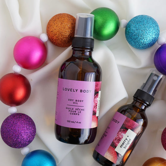 Merry + Bright Dry Body Oil - Lightweight Moisturizer Spray