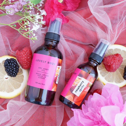 Raspberry Spritz Dry Body Oil - Lightweight Moisturizer