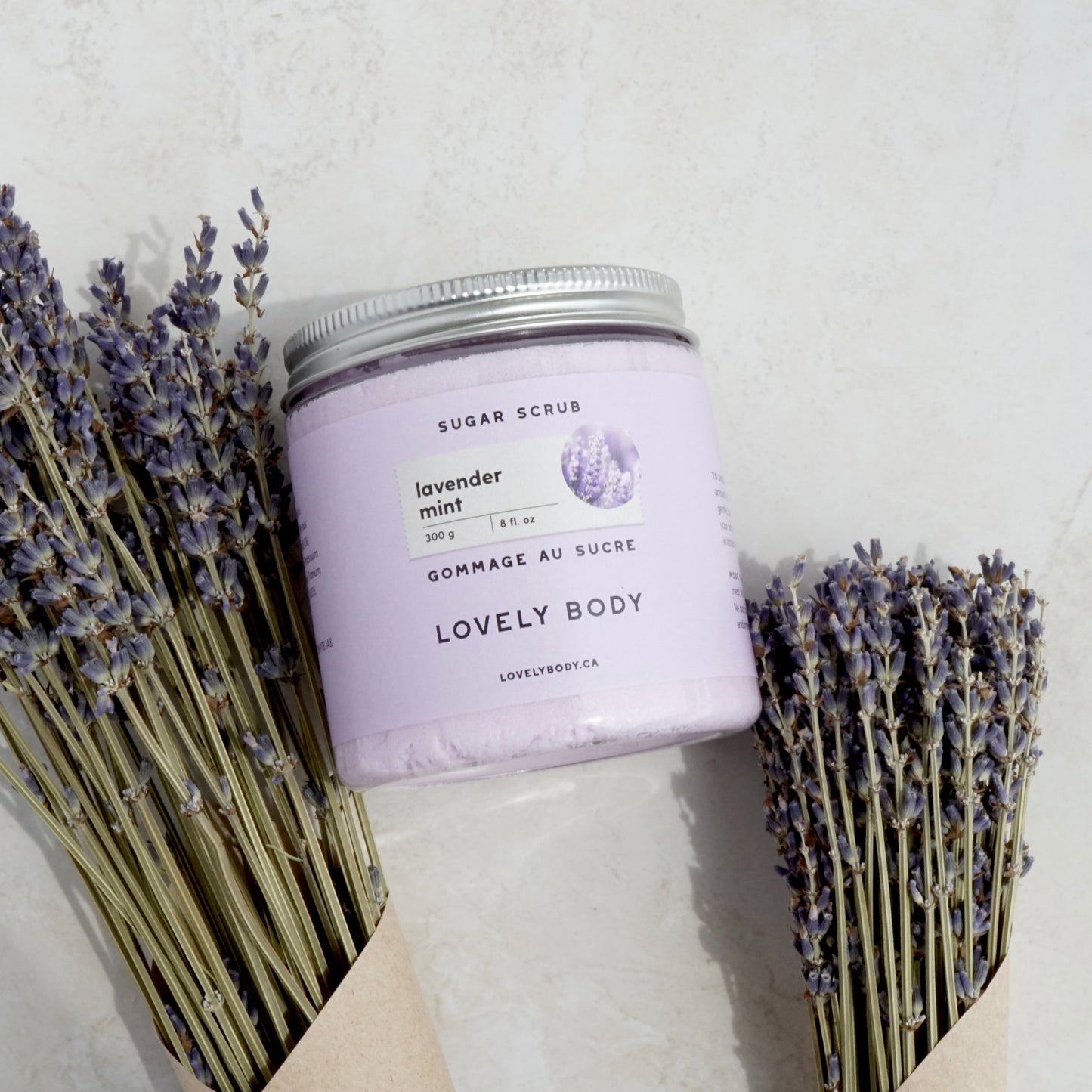 Lavender Mint Sugar Scrub - Lavender and Peppermint Essential Oils
