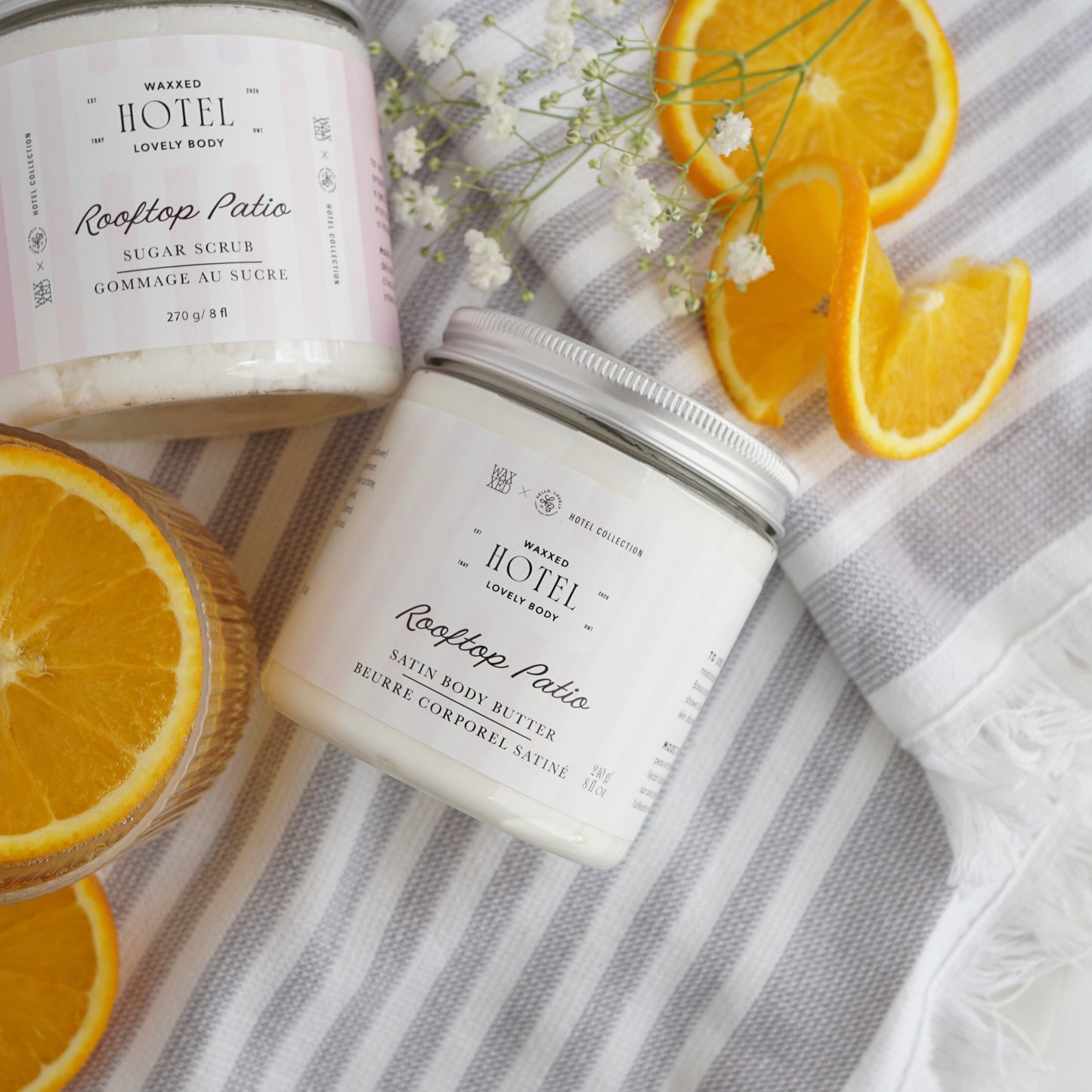 Rooftop Patio Satin Body Butter - Blood Orange, Ginger, Champagne - NEW Hotel Collection
