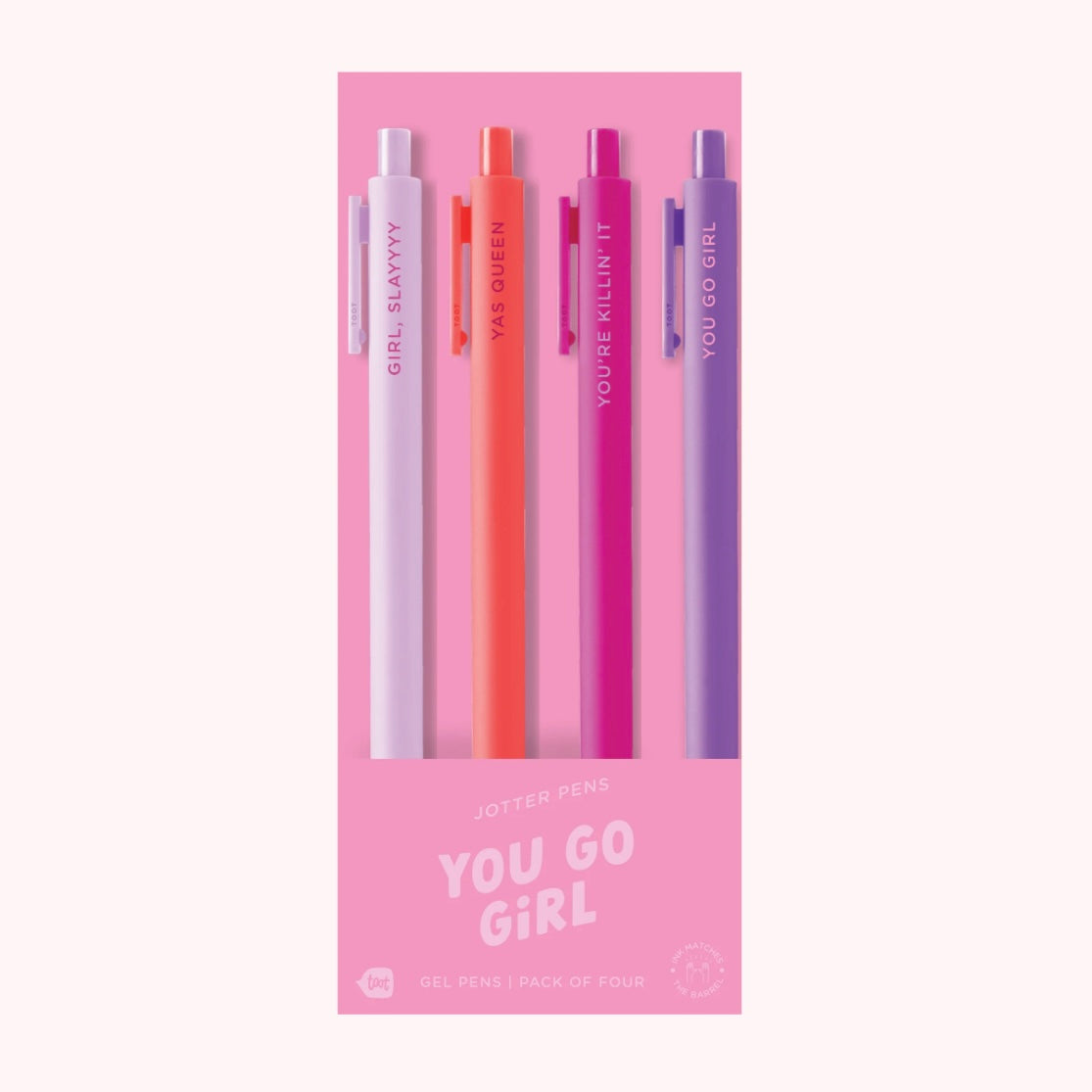 Assorted Colour Themed Jotter Gel Pens - Pack of Four