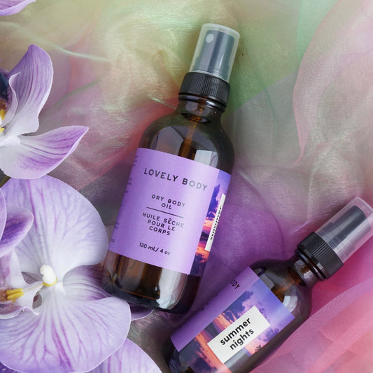 Summer Nights Dry Body Oil - Lightweight Moisturizer - NEW Orange Peel, Red Currant, Geranium