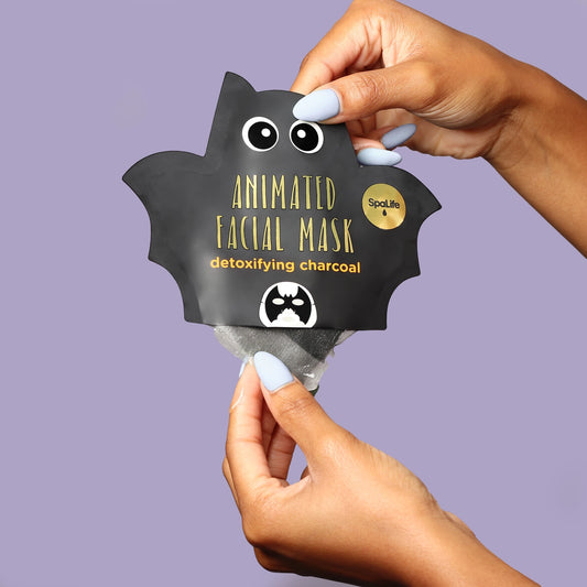 Animated Bat Detoxifying Charcoal Facial Sheet Mask