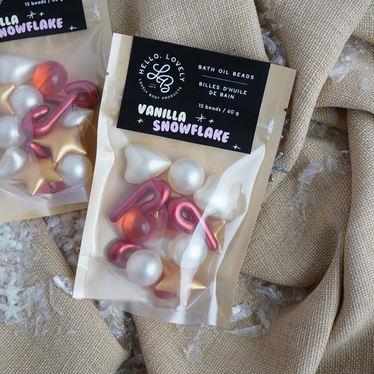 Vanilla Snowflake Bath Oil Beads - Assorted Shapes & Scents