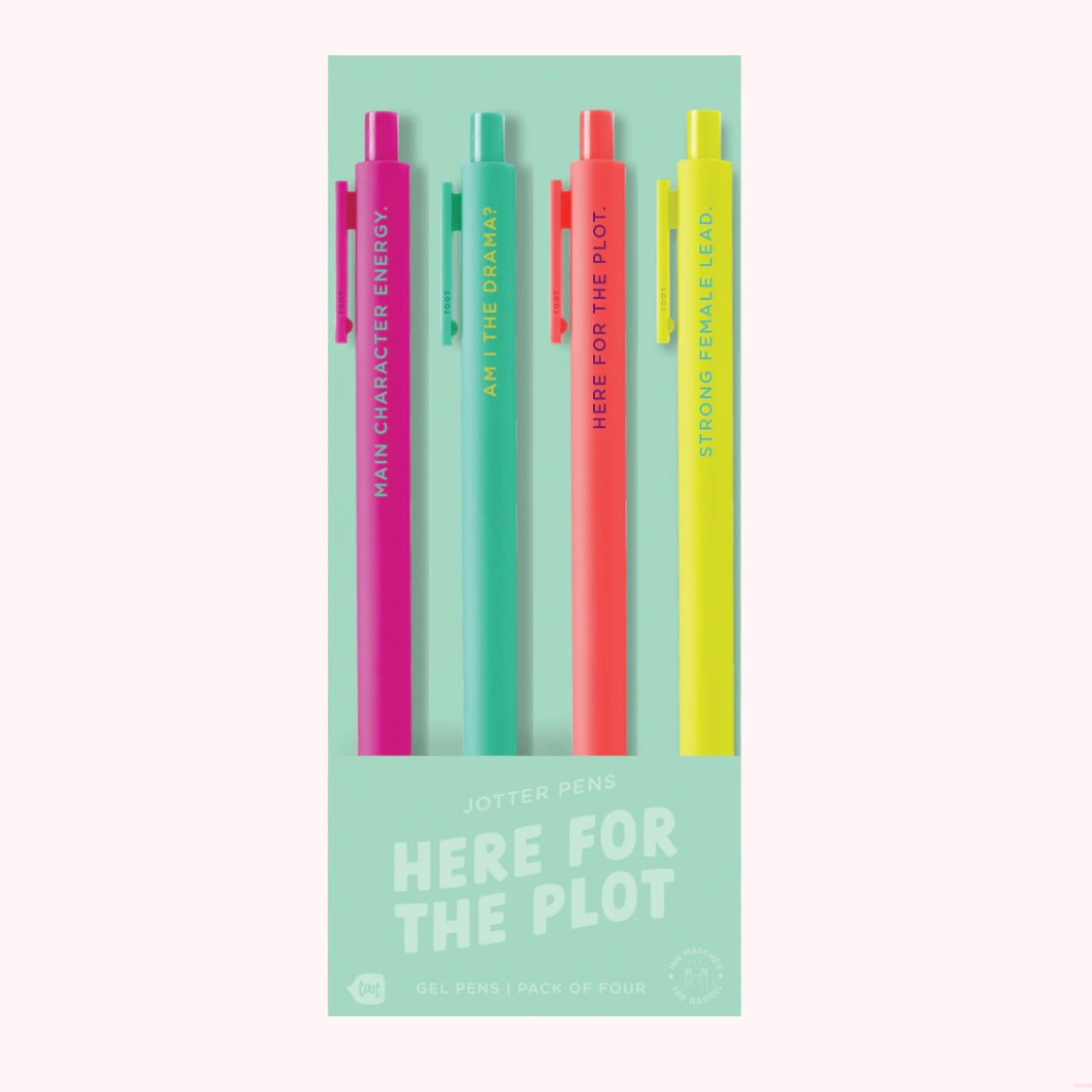 Assorted Colour Themed Jotter Gel Pens - Pack of Four