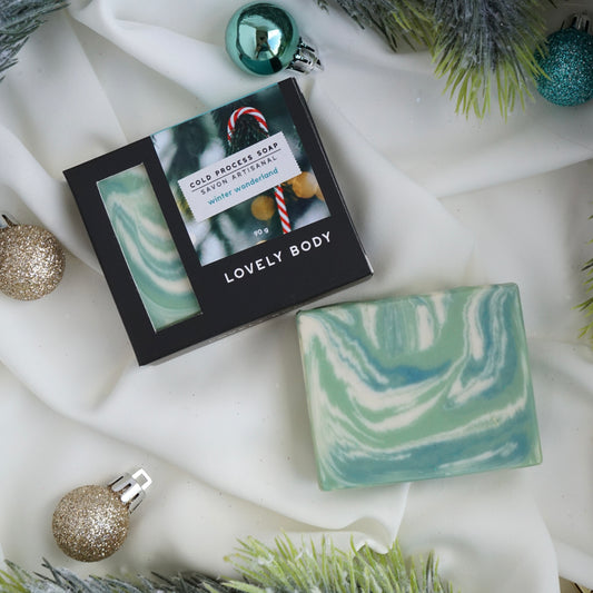 Winter Wonderland Cold Process Soap - NEW Frosted Birch and Peppermint
