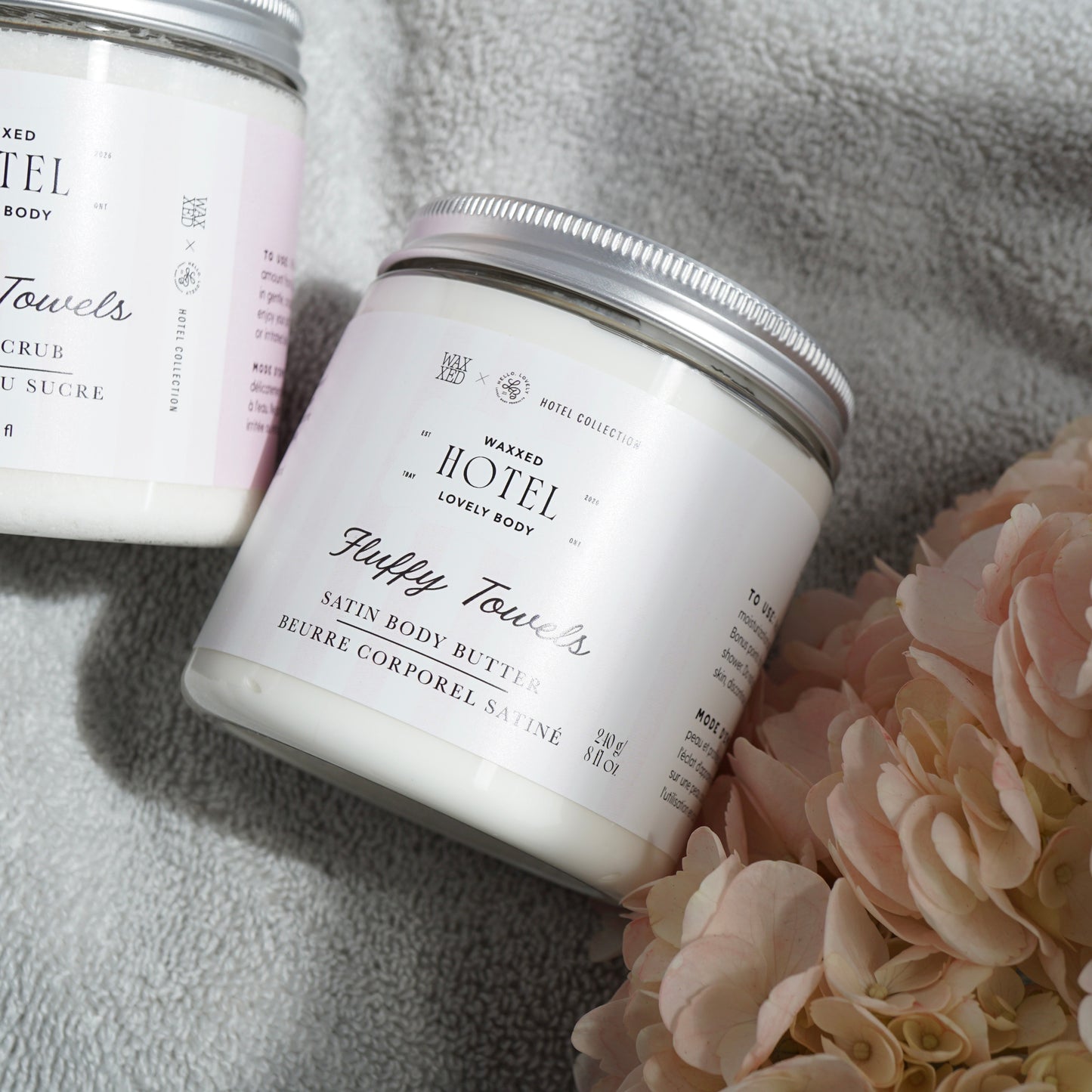 Fluffy Towels Satin Body Butter - Clean Linen, Cashmere Musk, Juniper, Sandalwood - NEW Hotel Collection