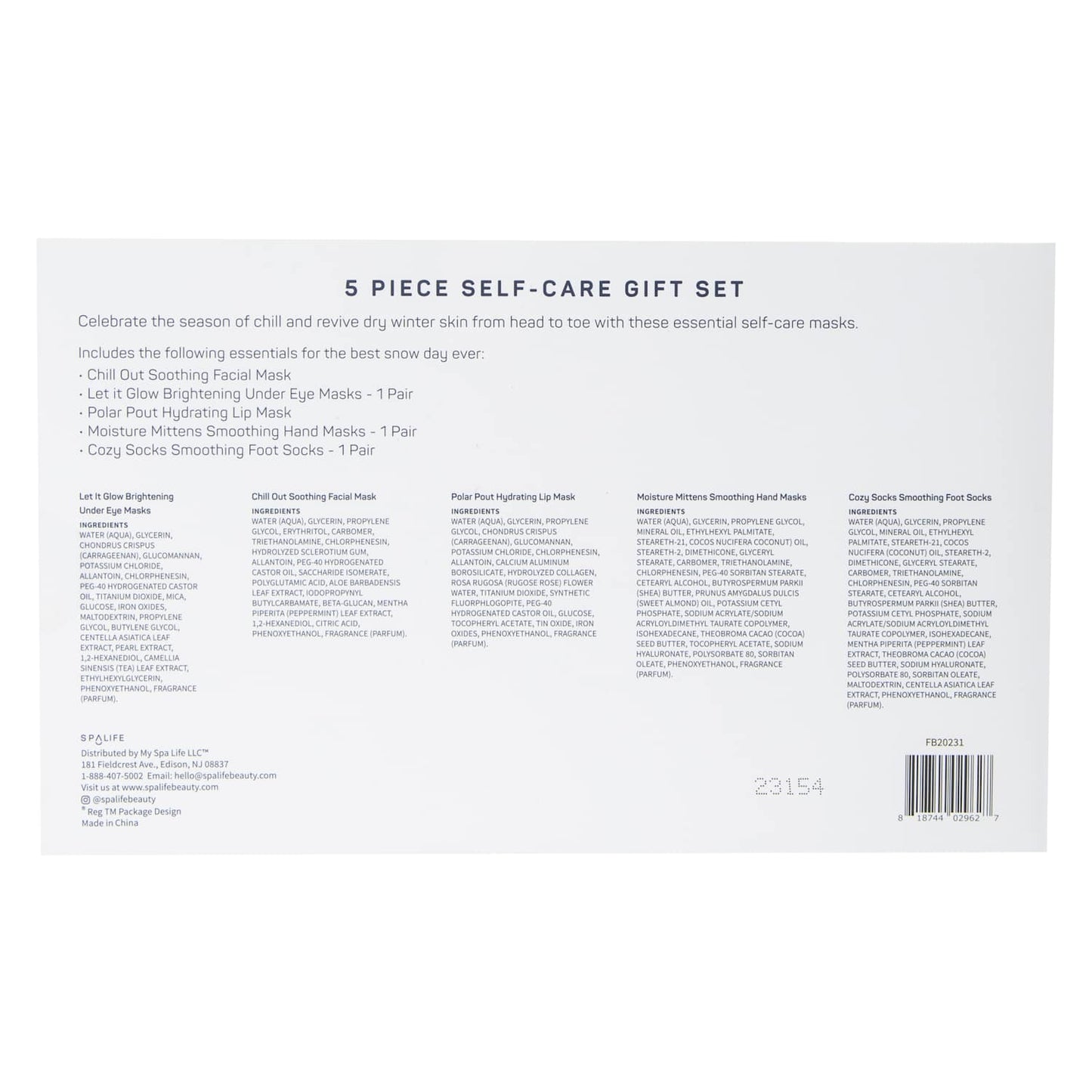 Snow Day & Chill Holiday Self Care Gift Set -5 Piece