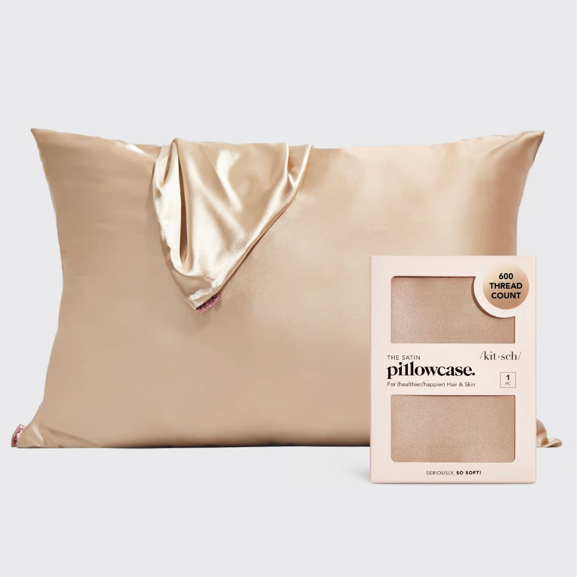 KITSCH Satin Pillowcase Champagne