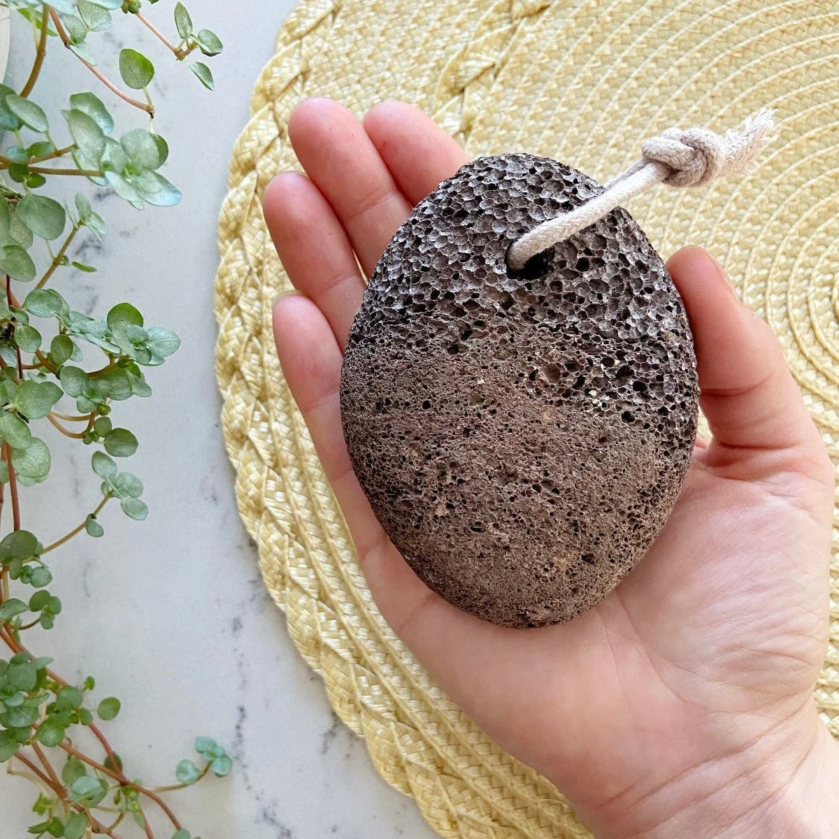 Lava Pumice Stone with Cotton Hanging Loop